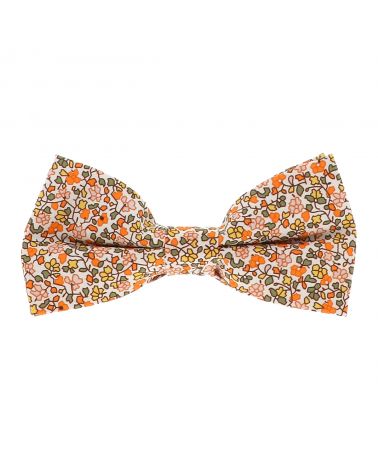 Noeud papillon homme liberty orange élégant