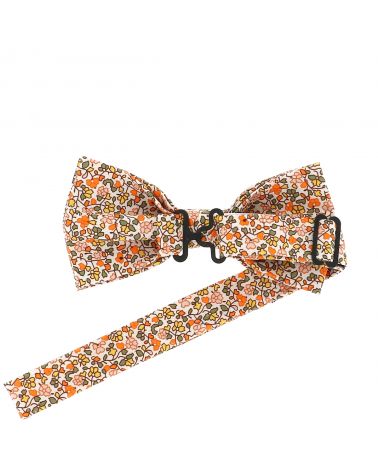 Noeud papillon liberty orange pour costume homme