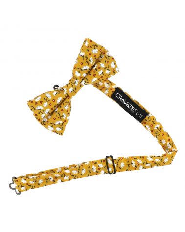 Accessoire costume homme fleurs jaunes blanches