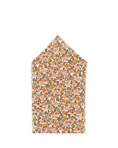 Pochette veste homme liberty orange