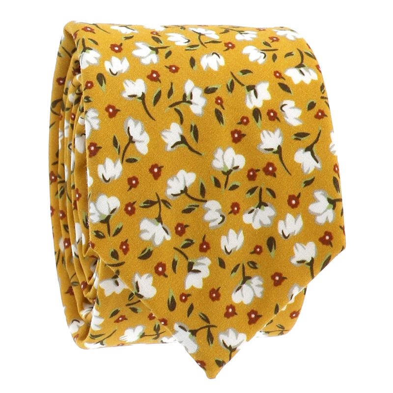 Cravate liberty homme jaune