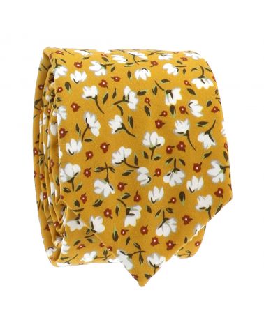 Cravate liberty homme jaune
