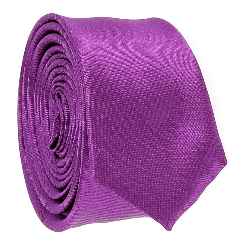 Cravate Extra Slim Violet clair 3cm