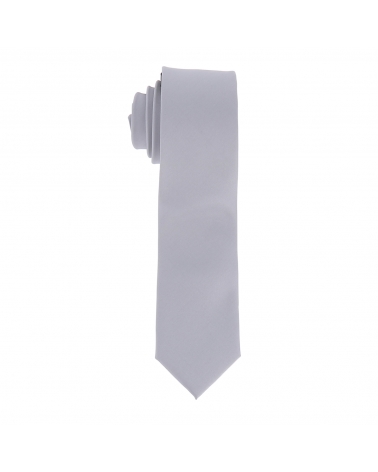 Cravate Slim Gris argent 6cm