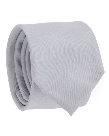 Cravate Slim Gris argent 6cm