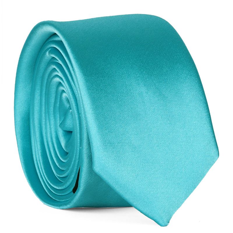 Cravate Slim Bleu turquoise Premium