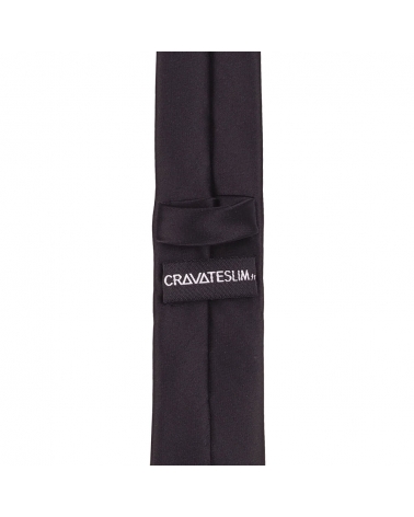 Cravate Slim Noire Premium