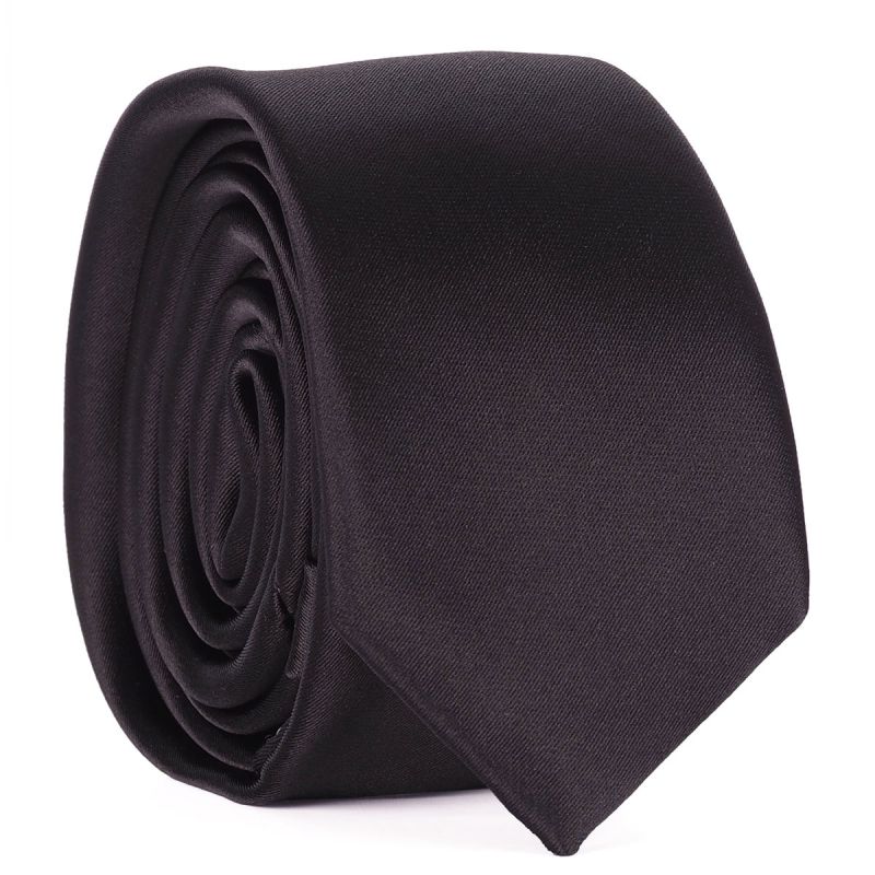 Cravate Slim Noire Premium