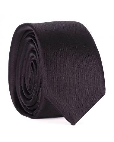 Cravate Slim Noire Premium