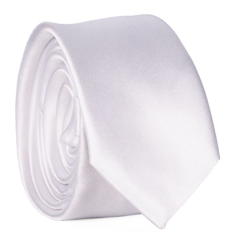 Cravate Slim Blanche Premium
