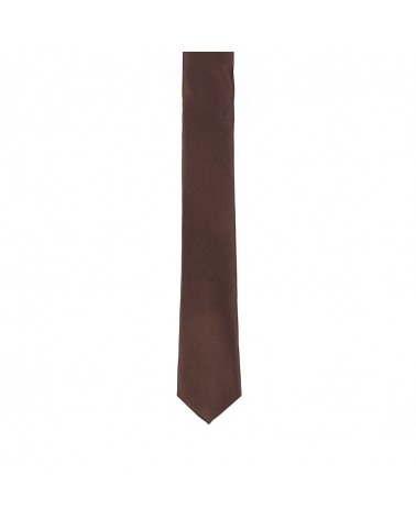 Cravate Slim Marron Premium