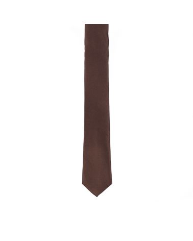 Cravate Slim Marron Premium
