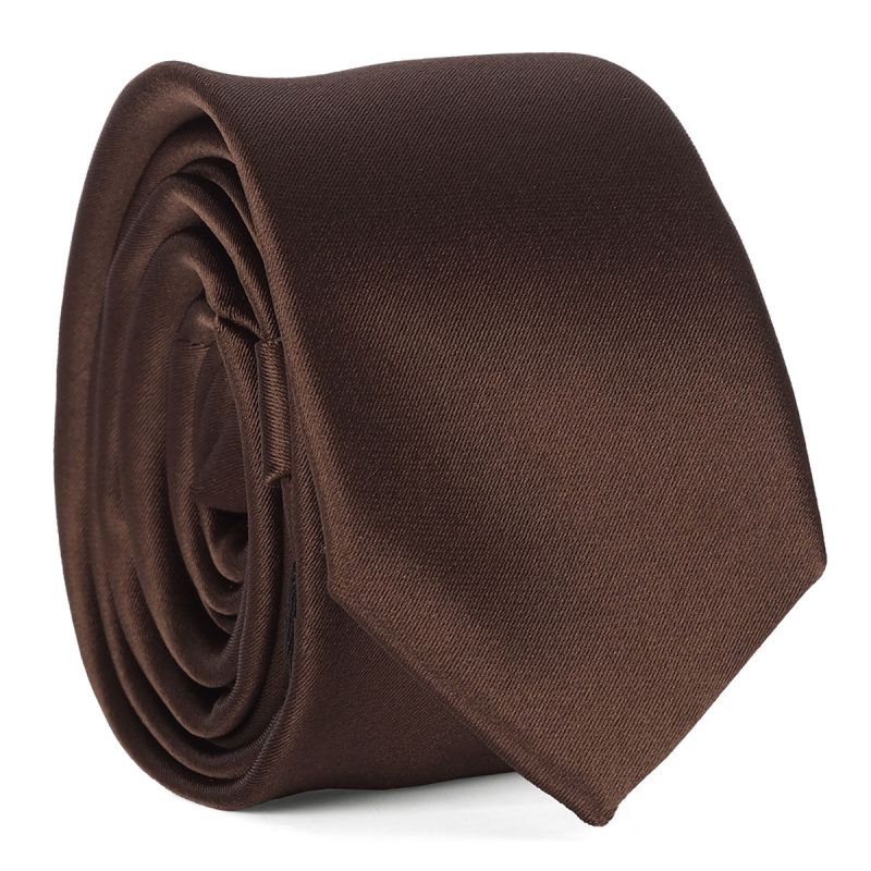 Cravate Slim Marron Premium