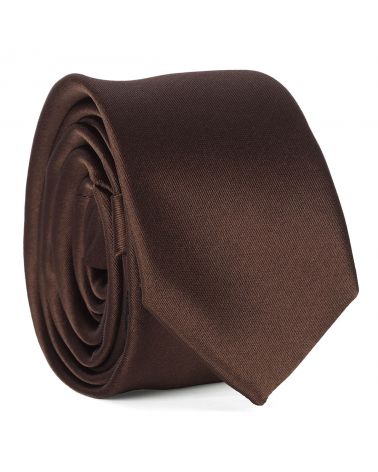 Cravate Slim Marron Premium