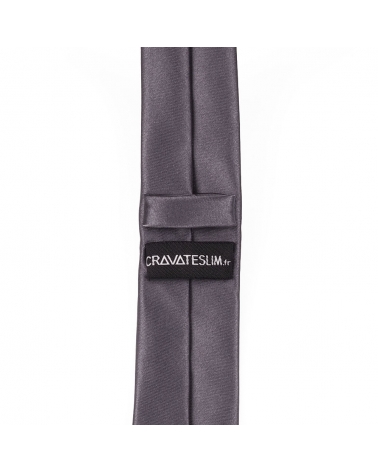 Cravate Slim Gris anthracite Premium