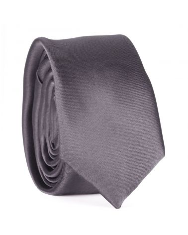 Cravate Slim Gris anthracite Premium