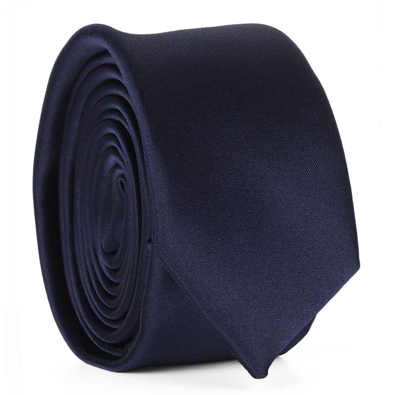 Cravate Slim Bleu marine Premium