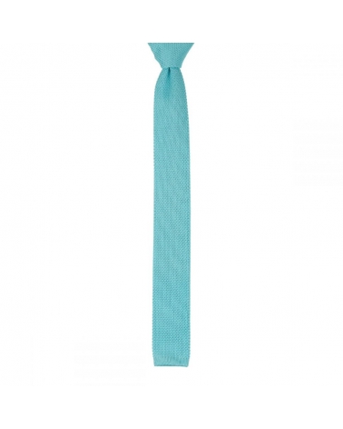 Cravate Tricot Bleu turquoise