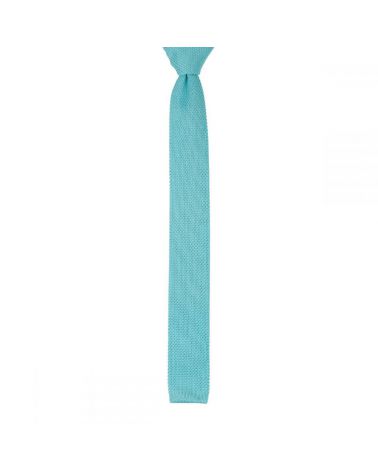 Cravate Tricot Bleu turquoise