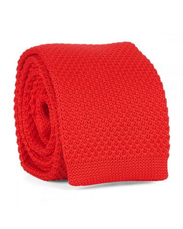 Cravate Tricot Rouge