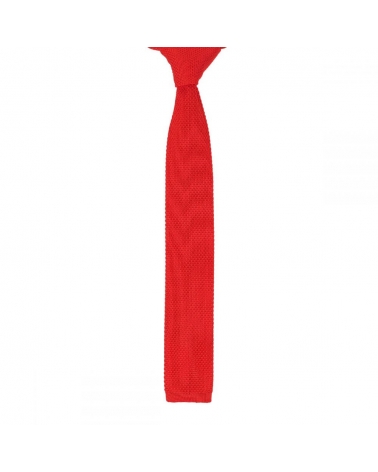 Cravate Tricot Rouge