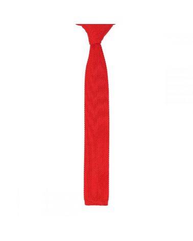 Cravate Tricot Rouge
