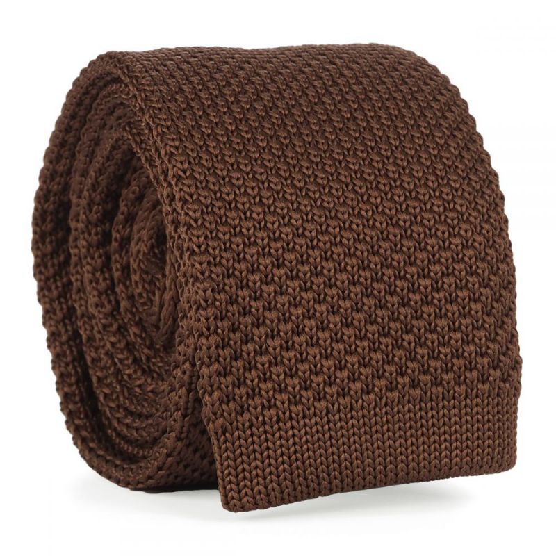 Cravate Tricot Marron clair