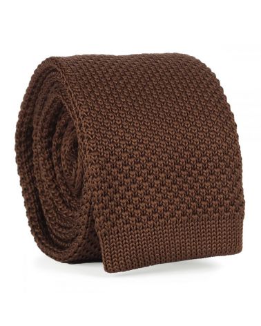 Cravate Tricot Marron clair