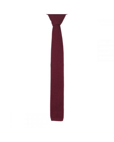 Cravate Tricot Bordeaux