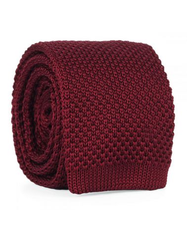 Cravate Tricot Bordeaux