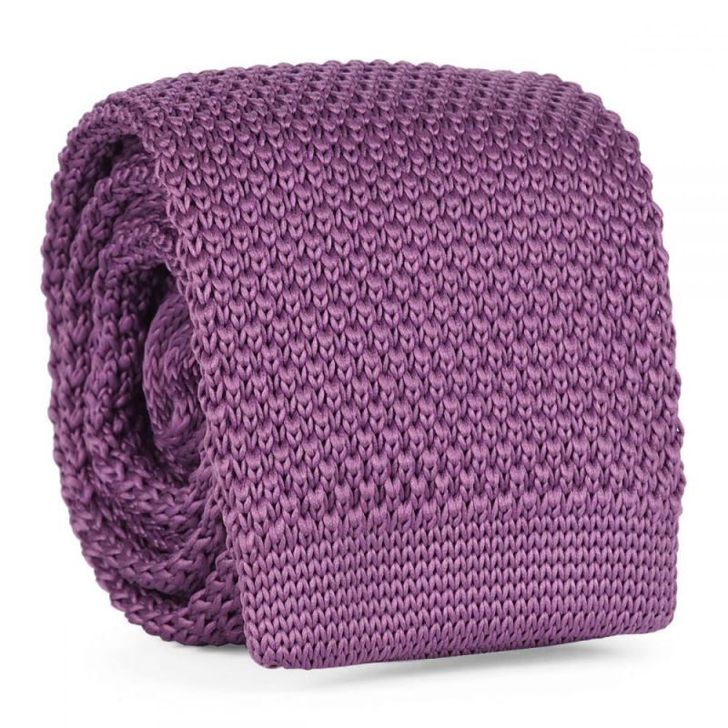 Cravate Tricot Mauve