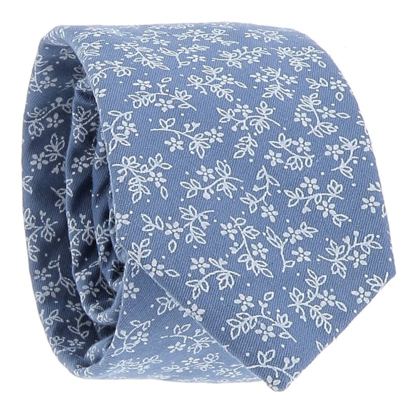 Cravate Liberty Bleue et Blanche