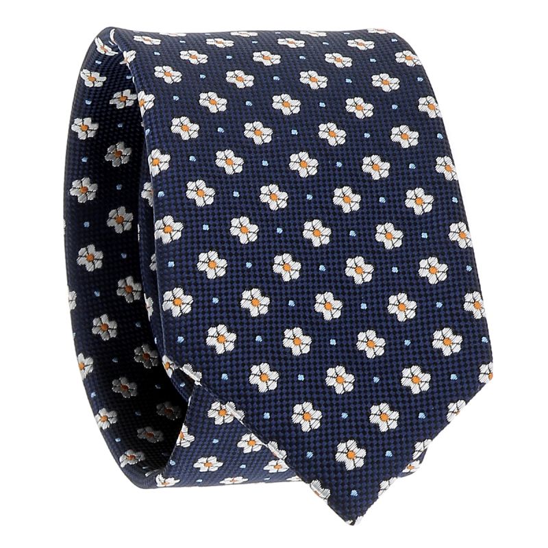 Cravate Bleu marine Marguerite