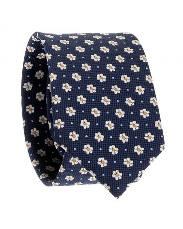 Cravate Bleu marine Marguerite