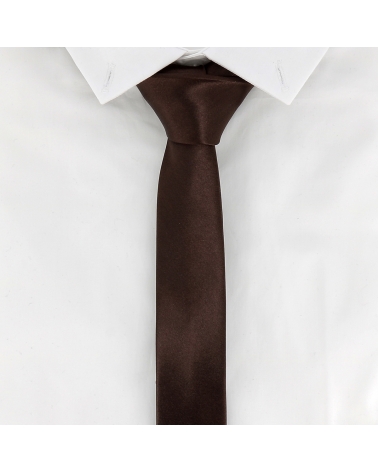 Cravate Slim Marron