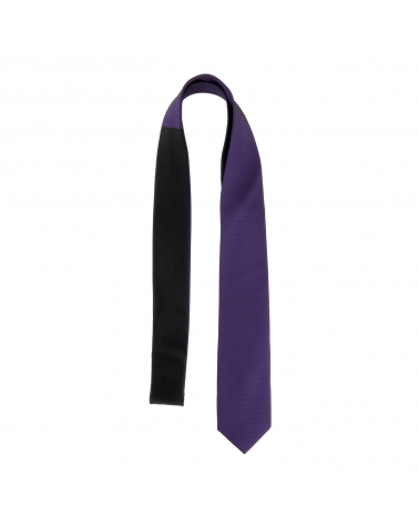 Cravate Slim Bicolore Violette et Noire