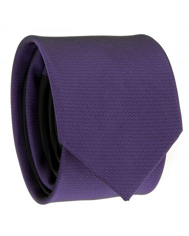 Cravate Slim Bicolore Violette et Noire