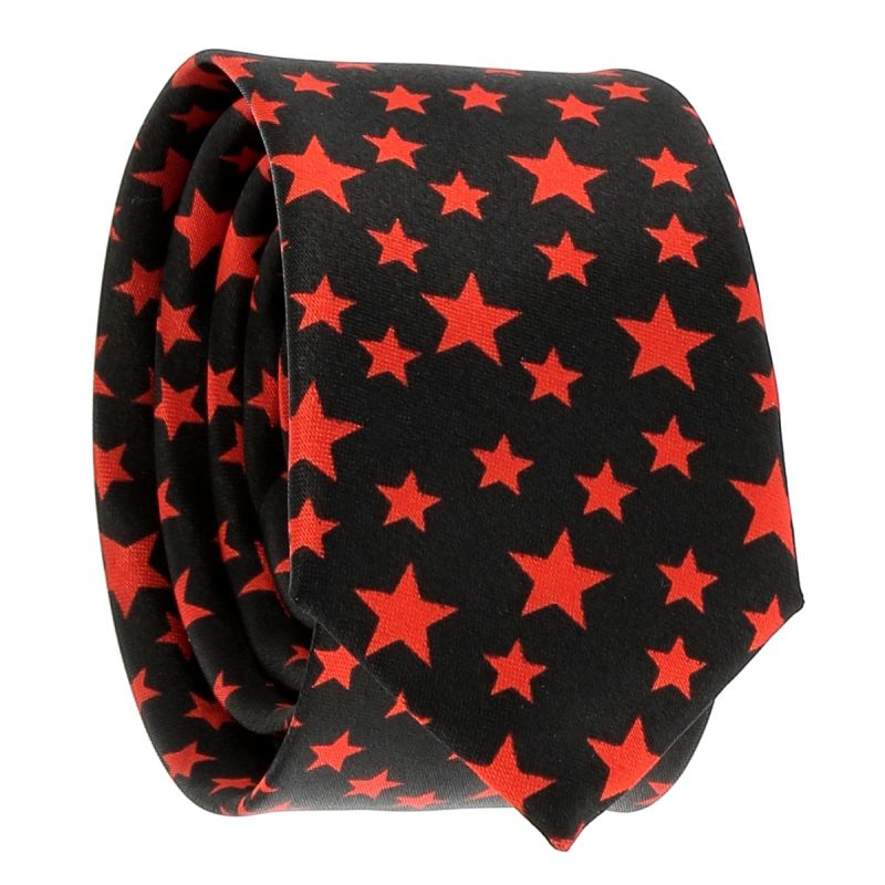 Cravate Etoile Noire et Rouge