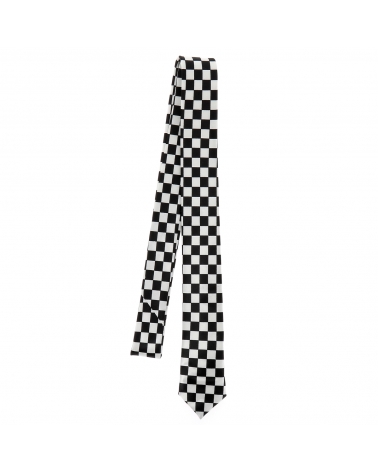 Cravate Noire et Blanche Damier
