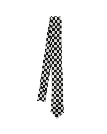 Cravate Noire et Blanche Damier