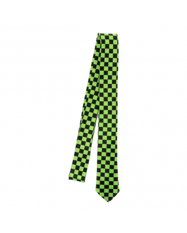 Cravate Verte et Noire Damier