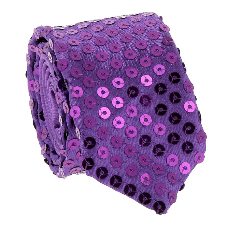 Cravate Paillette Violette