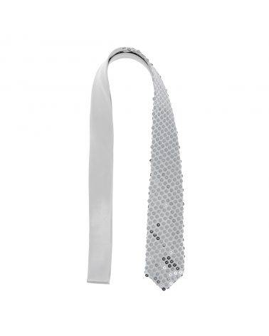 Cravate Paillette Argentée