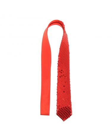 Cravate Paillette Rouge