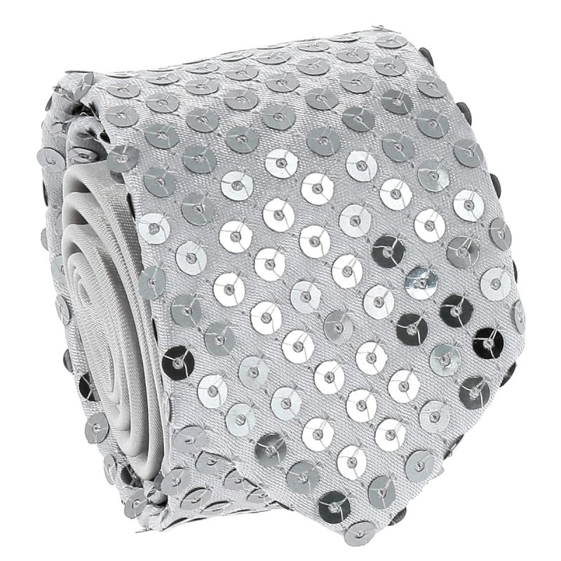 Cravate Paillette Argentée