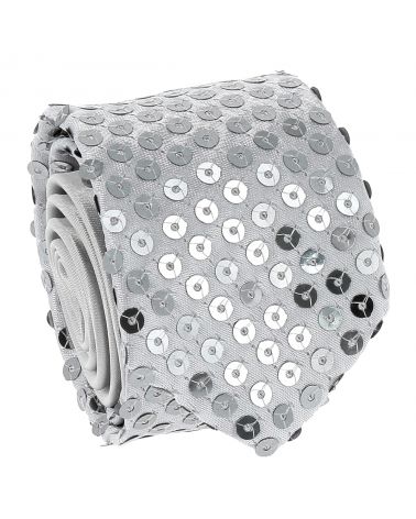 Cravate Paillette Argentée