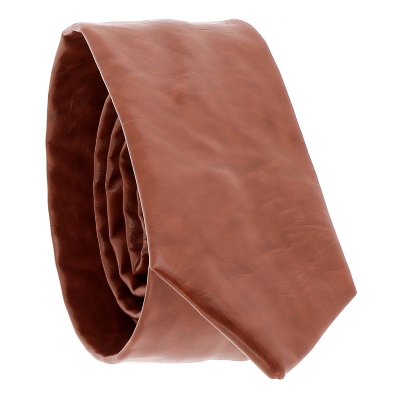 Cravate Simili cuir Camel
