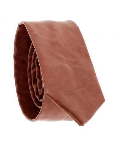 Cravate Simili cuir Camel