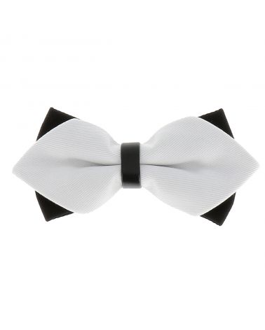 Noeud Papillon Blanc Double