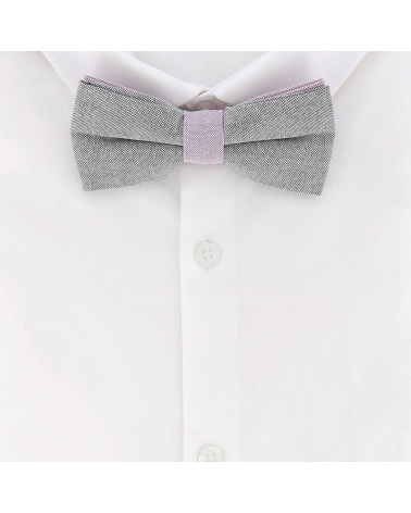 Noeud Papillon Pastel Gris et Parme